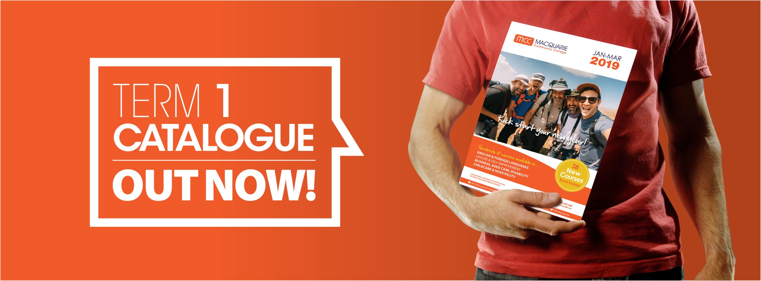 Term 1, 2019 Catalogue Out Now - 38 New Courses to Try!