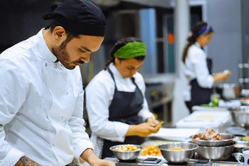 people cooking meals