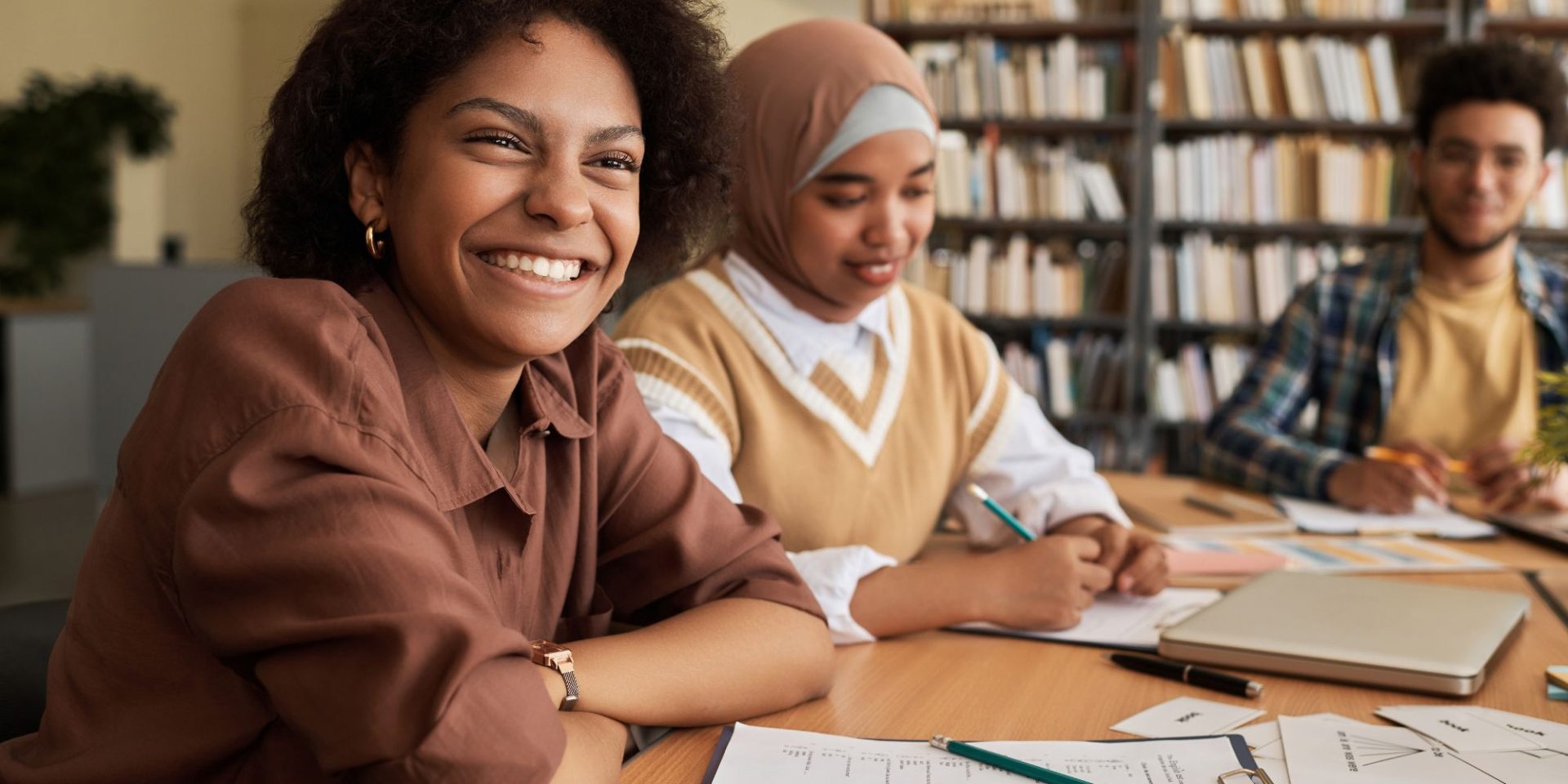 smiling adult students