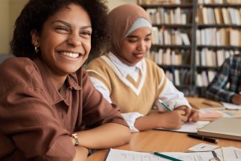 smiling adult students