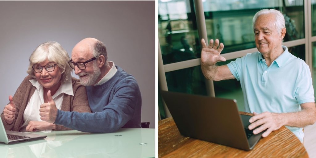 Seniors learning computer skills in Sydney