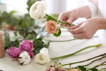 flowers lying on the table