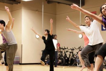 people dancing Bollywood dance in the studio