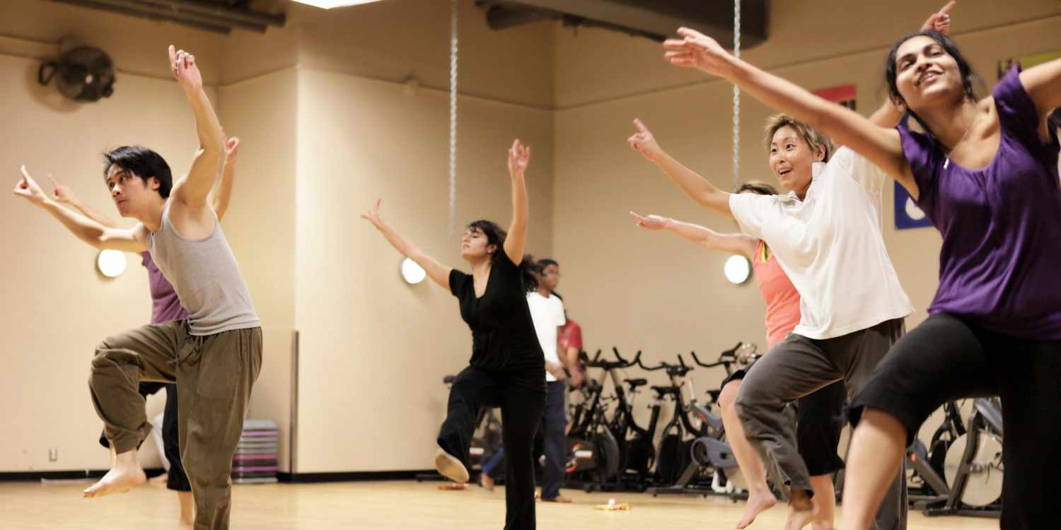 people dancing Bollywood dance in the studio
