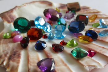 Gemstones on the shell