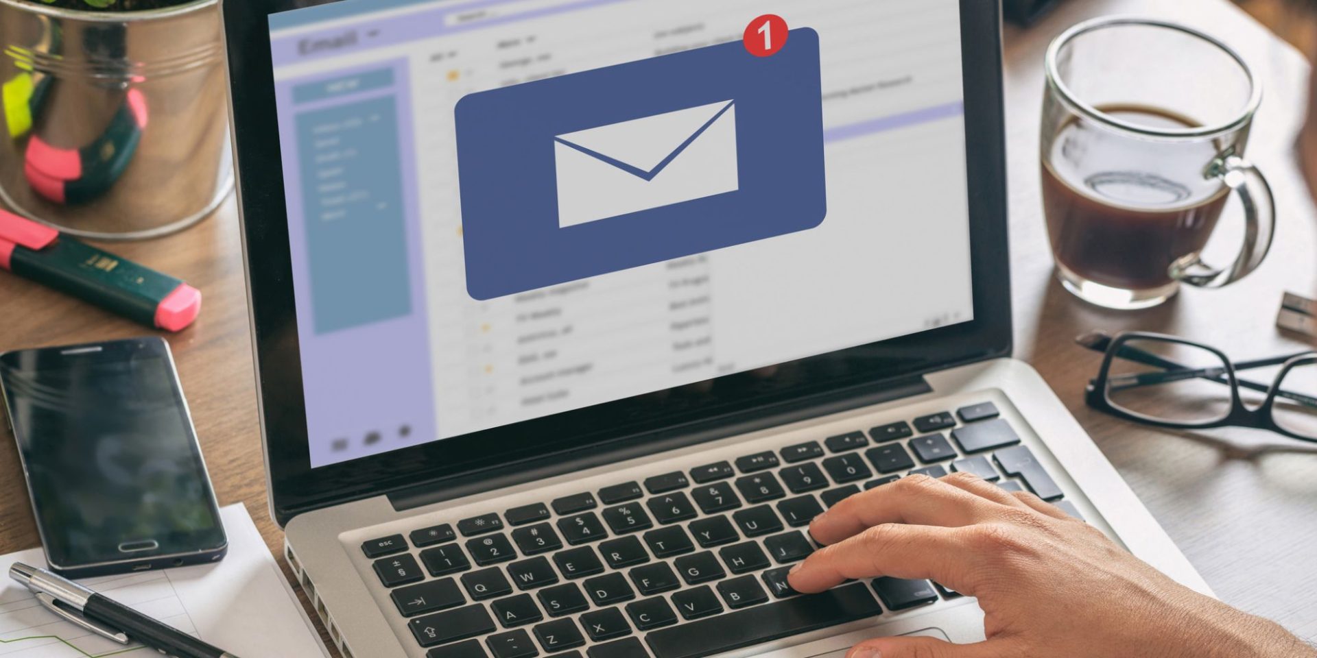 person sending email